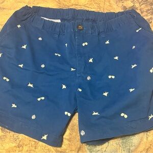 Blue Patterned Men's Shorts